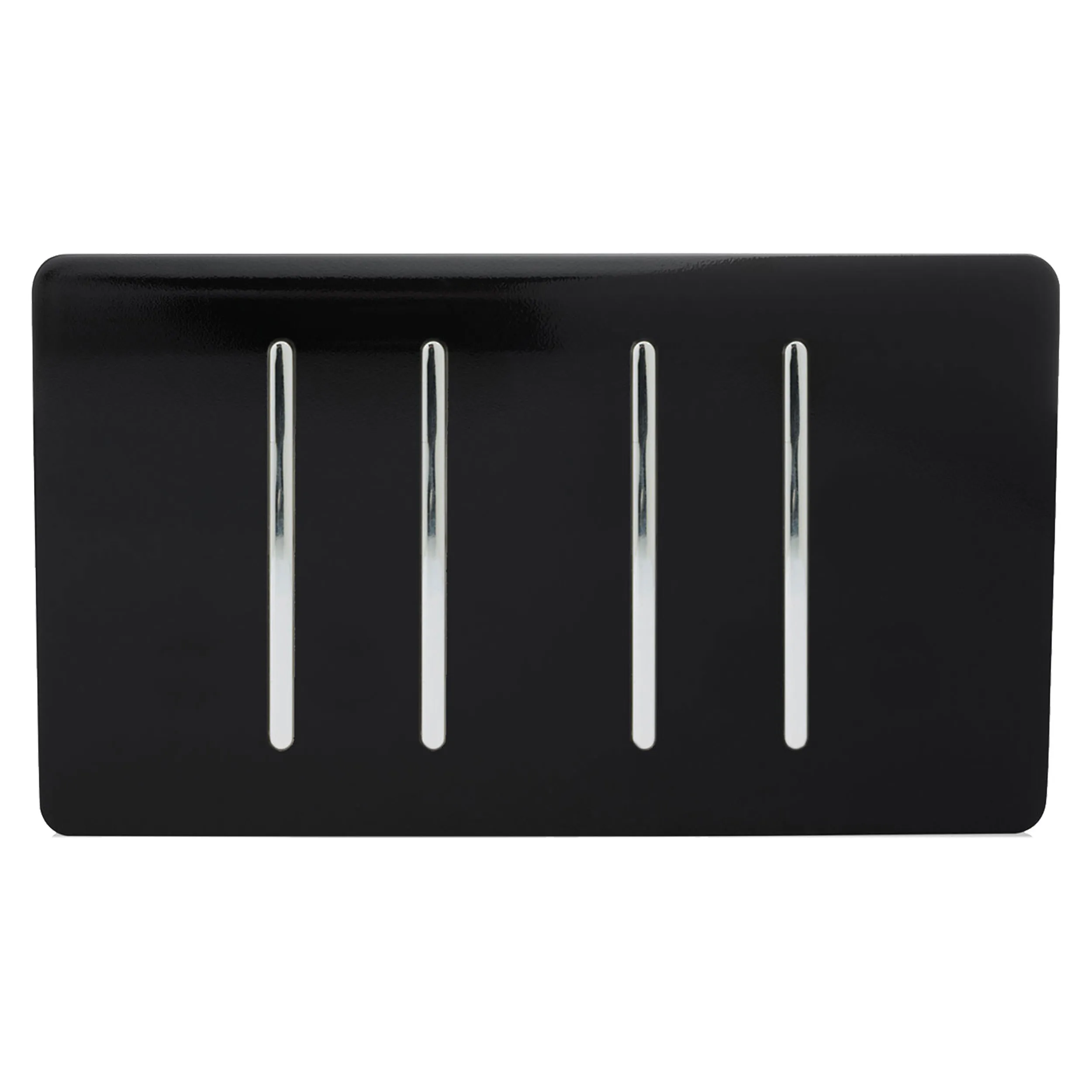 ART-SS44BK  4 Gang 2 Way 10 Amp Rocker Twin Plate Gloss Black